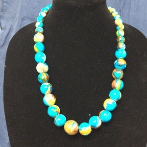 VINTAGE Hand painted necklace